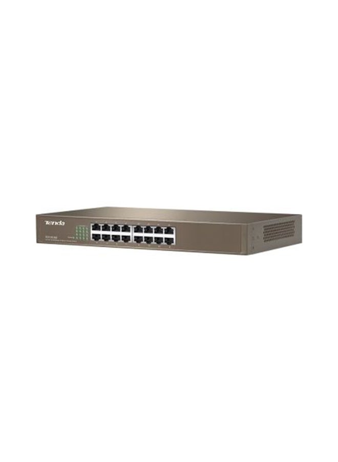 Tenda 16-Port Fast Ethernet Desktop/Rackmount Switch, 10/100M RJ45 Ports, 6Kv Lightning Protection, 4K MAC Address Table, 3.2Gbps Capacity, 1.25Mb Buffer, <6W Power Consumption | TEF1016D Brown  - Image 2