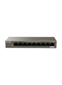 Tenda 9 Port 10/100 Mbps Fast Unmanaged Ethernet Network Switch with 8 PoE Ports@63W (TEF1109P) | Desktop | Plug & Play | Fanless Metal Design | Shielded Ports | Limited Lifetime Protection Brown  - Image 1