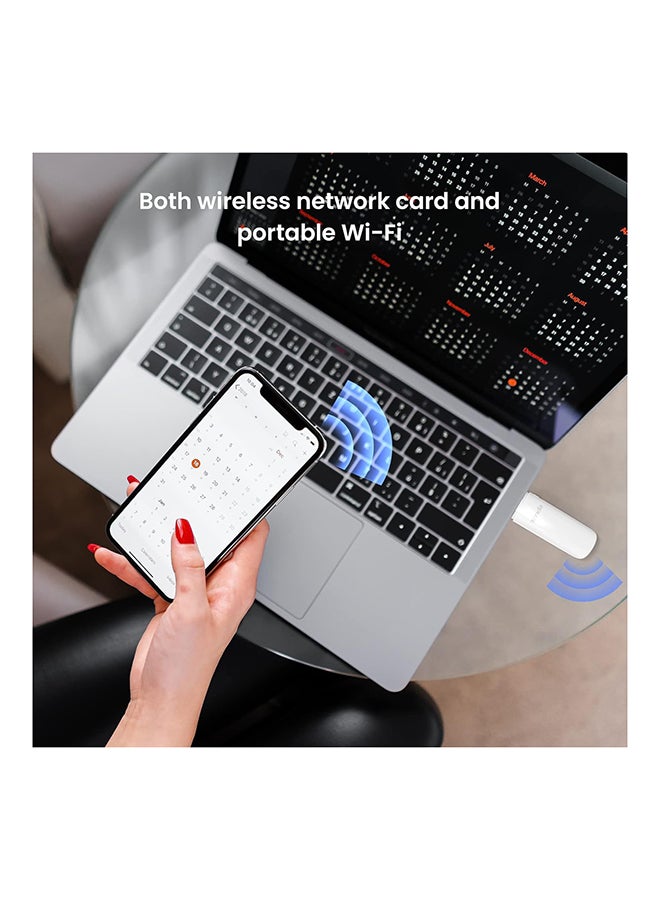 Tenda - AX1800 Wi-Fi 6 Dongle – USB 3.0 Wi-Fi Adapter – Dual Band MU-MIMO 1800Mbps for PC/Desktop/Laptop – Supports Windows 11 & 10 ONLY (U18) White - Image 1
