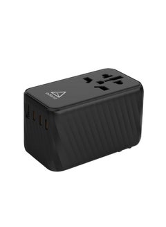 ADONIT 2 Gan Universal Travel Adapter| International Wall Charger With Pd 120W Ultra Fast Charge, 4Xusb-C, 1Xusb-A, Eu Uk Usa Aus Plug, For Macbooks, Laptops, Tablets, Phones, Airpods Black  - Image 1