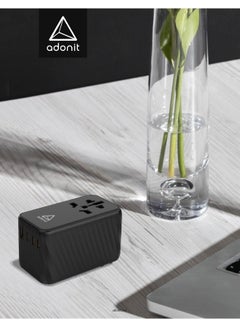 ADONIT 2 Gan Universal Travel Adapter| International Wall Charger With Pd 120W Ultra Fast Charge, 4Xusb-C, 1Xusb-A, Eu Uk Usa Aus Plug, For Macbooks, Laptops, Tablets, Phones, Airpods Black  - Image 2