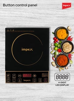 Impex Infrared Induction Cooktop 1500W with 8 Power Levels, 5 Cooking Modes, 4-Digit LED Display, 24-Hour Preset Timer, Overheating Protection, Micro crystal plate and Universal Pot Compatibility IR 2701 A Black  - Image 5