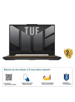 ASUS TUF F15 FX507ZV4-LP052W (Mecha Gray), Gaming (Upgraded Version) Laptop, I7-12700H 16GB 1TB PCIE G3 SSD, NV RTX4060, 8GB VRAM, WIN11 HOME, 15.6-inch FHD 1920X1080 16:9 144Hz, HD Webcam, Backlit English Grey  - Image 2