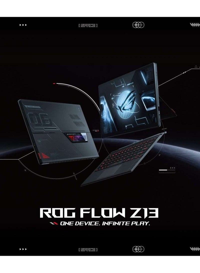 ASUS - ASUS ROG Flow Z13 GZ301ZE-LC180W Gaming Laptop 13.4-inch UHD+ 16:10 (3840 x 2400, WQUXGA) 60Hz Intel Ci9-12900H 16G RAM 1TB SSD Nvidia RTX 3050 Ti 4G Win 11 90NR07X1-M00HL0 English/Arabic Black - Image 1