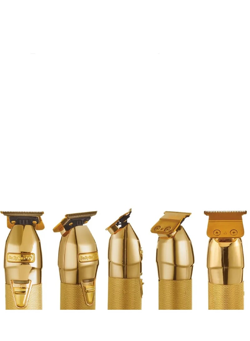 BaBylissPRO Gold Skeleton FX Cordless Hair Trimmer | Professional Outliner with Exposed T-Blade | 2-Hour Runtime | Zero-Gap Precision | Ideal for Fading | Edging & Detailing  - FX7870GSDE Gold - Image 4