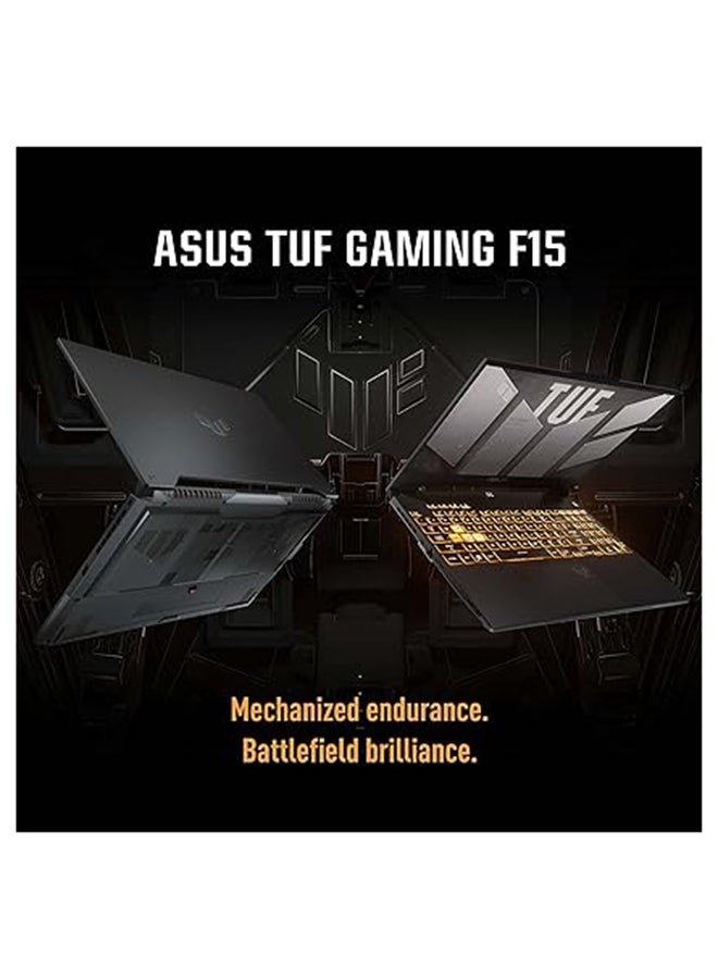 ASUS - TUF F15 FX507ZV4-LP052W (Mecha Gray), Gaming (Upgraded Version) Laptop, I7-12700H 16GB 1TB PCIE G3 SSD, NV RTX4060, 8GB VRAM, WIN11 HOME, 15.6-inch FHD 1920X1080 16:9 144Hz, HD Webcam, Backlit English/Arabic Grey - Image 1
