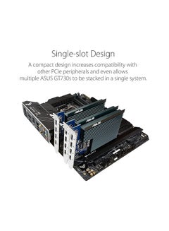 أسوس NVIDIA GeForce GT 730 Graphics Card (PCIe 2.0, 2GB GDDR5 Memory, 4X HDMI Ports, Single-Slot Design, Passive Cooling) (GT730-4H-SL-2GD5) Black  - Image 4
