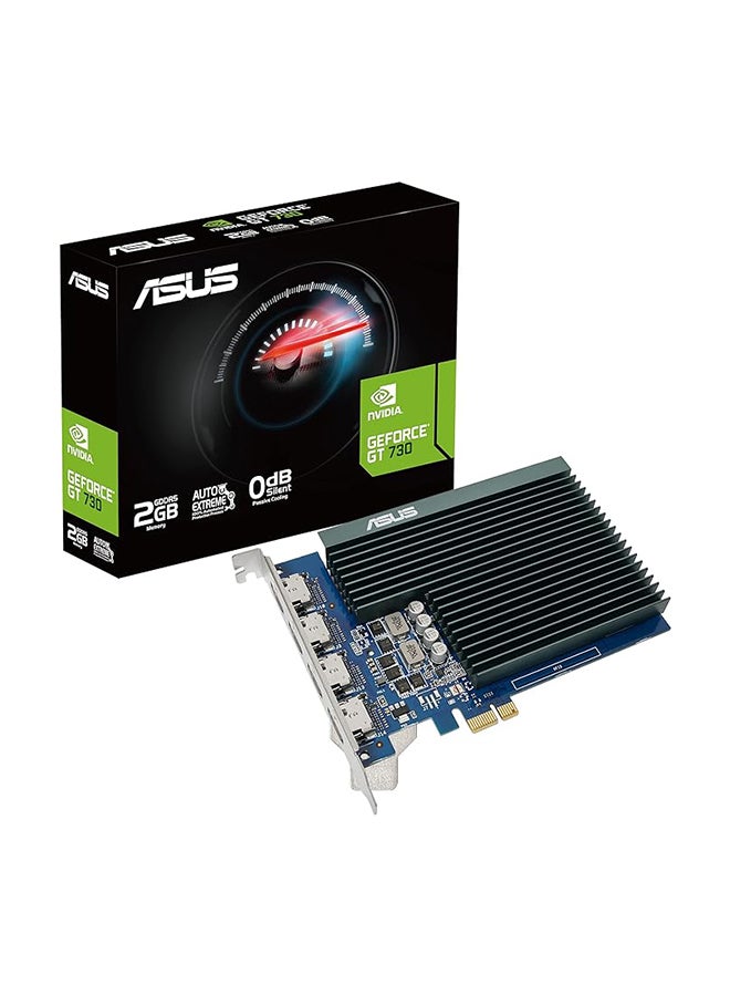 أسوس - NVIDIA GeForce GT 730 Graphics Card (PCIe 2.0, 2GB GDDR5 Memory, 4X HDMI Ports, Single-Slot Design, Passive Cooling) (GT730-4H-SL-2GD5) Black - Image 1