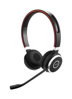 جابرا Evolve 65 SE Link380a MS Stereo- Bluetooth Headset with Noise-Cancelling Microphone, Long-Lasting Battery and Dual Connectivity - Works with All Other Platforms Black  - Image 1