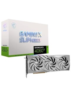 Gaming GeForce RTX 4060 Ti 16GB GDRR6 Boost Clock: 2685 MHz 128-Bit HDMI/DP Nvlink TORX Fan 4.0 Ada Lovelace Architecture Graphics Card RTX 4060 Ti Gaming X Slim White 16G