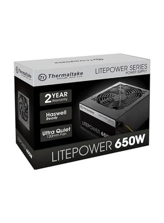 Litepower 650W Power Supply, Non Modular, ATX 2.3 & EPS, Active-PFC, PSU, 12cm, EU/Non, 80PLUS (PS-LTP-0650NPCNUS-F) Black - pnsku/N70023893V/45/_/1700545218/c0ba5964-436c-4477-9084-b33ad816657e