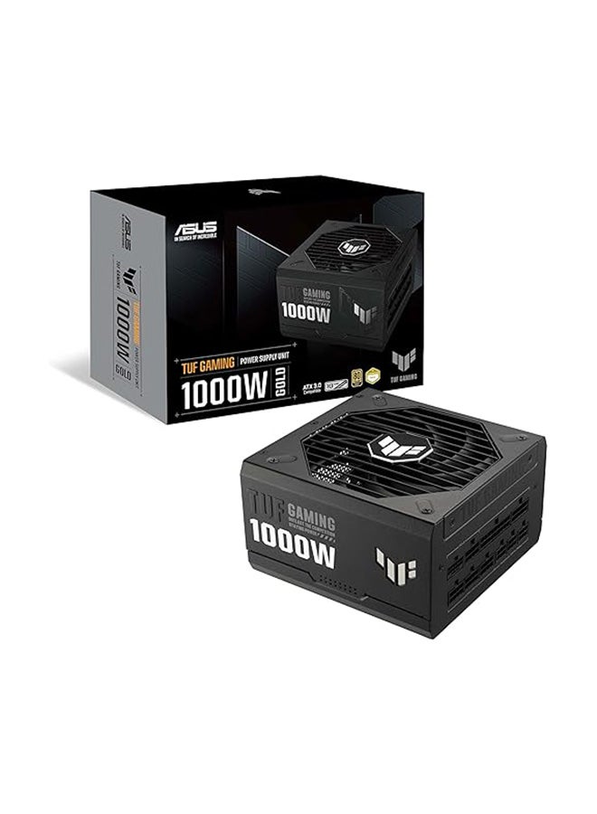 ASUS - TUF Gaming 1000W ATX Power Supply Unit, 80 Plus Gold Certification, Fully Modular, 135mm Fan, Dual Ball Fan Bearings, Axial-tech Fan Design, Military-grade, Black | 90YE00S1-B0NA00 Black - Image 1