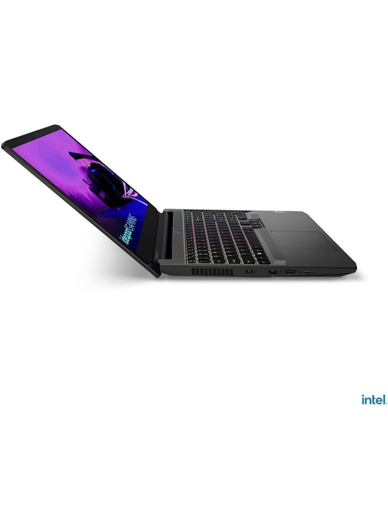 Lenovo - IdeaPad Gaming 3 15LHU6 Laptop, Core i7-11370H, GeForce GTX 1650 4Gb, (16Gb Ram, 512Gb Ssd, RGB Keyboard, 15.6 FHD) + Windows 10 Pro English/Arabic ‎SHADOW BLACK - Image 1