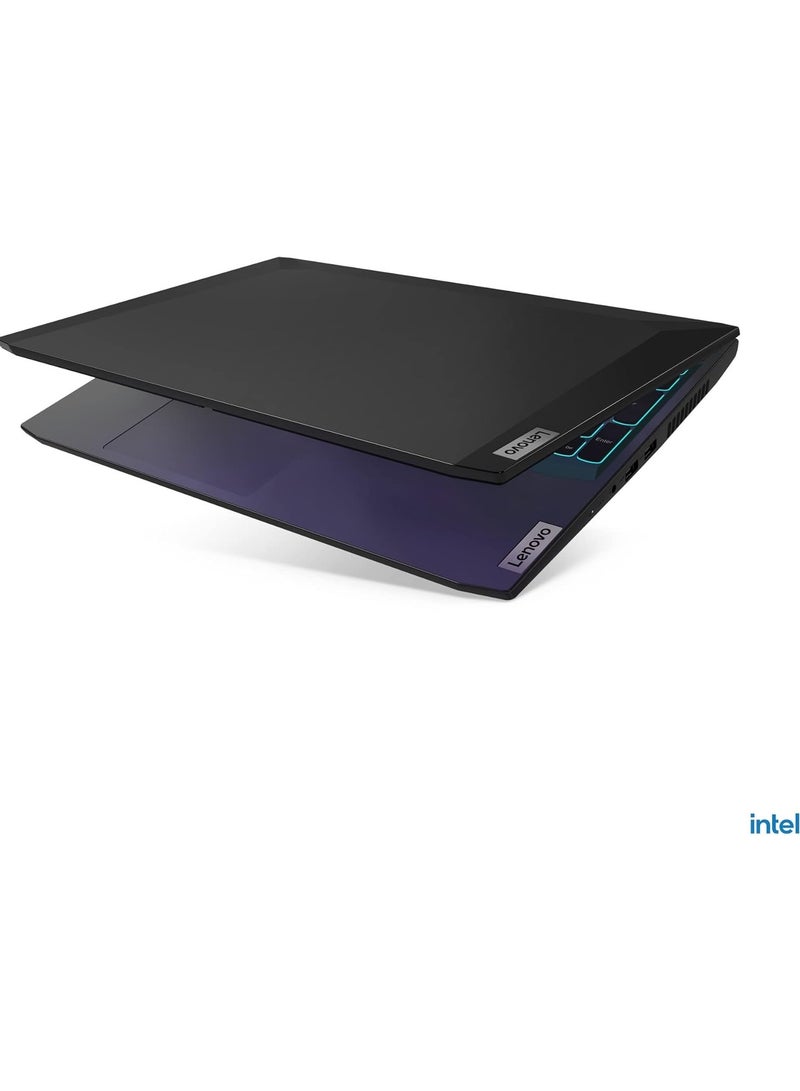 Lenovo - IdeaPad Gaming 3 15LHU6 Laptop, Core i7-11370H, GeForce GTX 1650 4Gb, (16Gb Ram, 512Gb Ssd, RGB Keyboard, 15.6 FHD) + Windows 10 Pro English/Arabic ‎SHADOW BLACK - Image 1