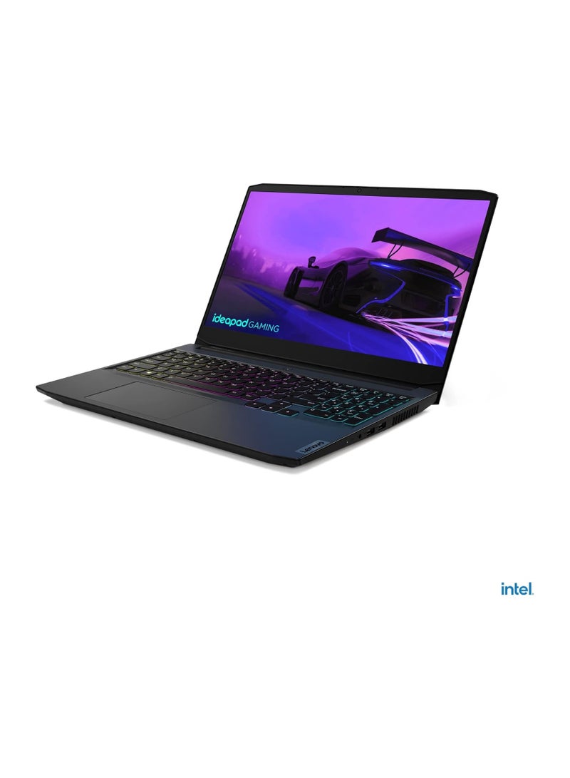Lenovo - IdeaPad Gaming 3 15LHU6 Laptop, Core i7-11370H, GeForce GTX 1650 4Gb, (16Gb Ram, 512Gb Ssd, RGB Keyboard, 15.6 FHD) + Windows 10 Pro English/Arabic ‎SHADOW BLACK - Image 1