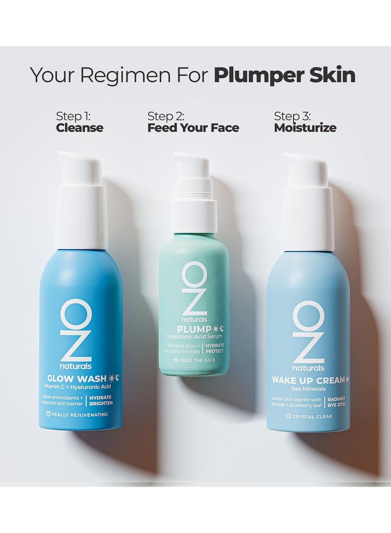 OZ Naturals Plump: Hyaluronic Serum - Anti-Aging Plumping Serum For Fine Lines And Dehydrated Skin With Organic Aloe + Rosehips For Intense Moisture - Daily Skincare Routine | 1Oz 30mlml  - Image 5