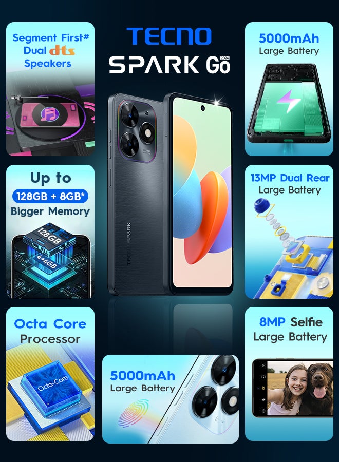 Spark Go 2024 Dual SIM Gravity Black 4+4GB RAM 128GB 4G - Middle East Version - pnsku/N70023984V/45/_/1703772172/596427a5-c1e7-4d81-952e-7e468c1a2e94