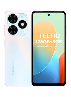 تكنو هاتف Spark Go 2024 ثنائي الشريحة بلون أبيض غامض وذاكرة وصول عشوائي (RAM) سعة 4+4 جيجابايت وذاكرة داخلية سعة 128 جيجابايت يدعم تقنية 4G - إصدار الشرق الأوسط  - Image 1