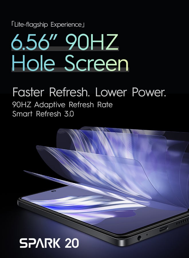 TECNO - Spark 20 Dual SIM Gravity Black 8GB RAM 256GB 4G - Middle East Version - Image 1