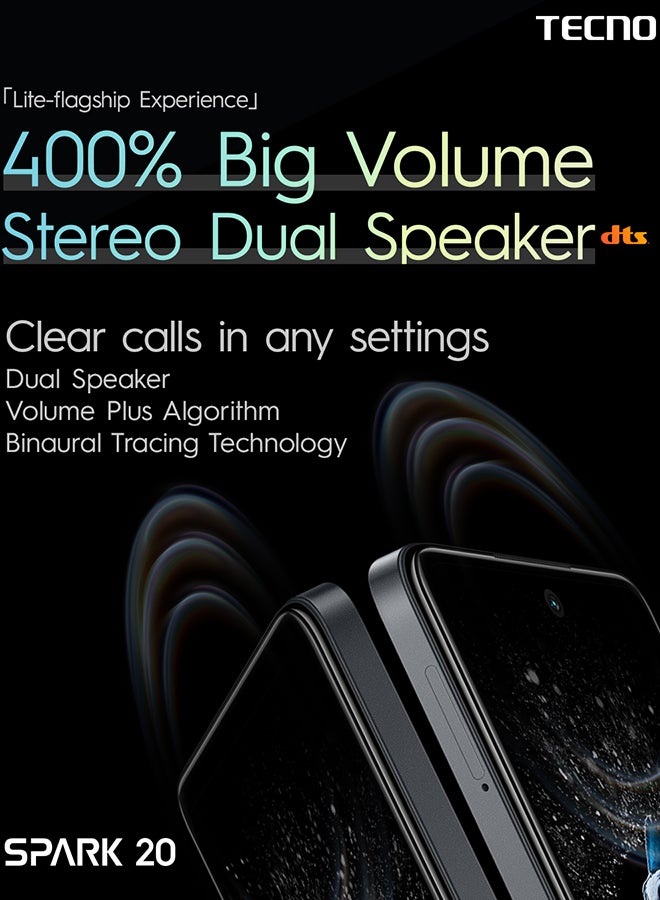 TECNO - Spark 20 Dual SIM Gravity Black 8GB RAM 256GB 4G - Middle East Version - Image 1