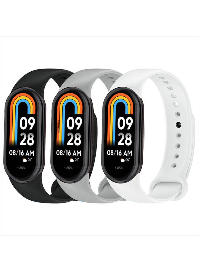مارجون 3 Pack For Xiaomi Smart Band 8 Watch Bands Adjustable Comfortable Sport Replacement Strap Wristband Bracelet Band For Women Men Multicolour9 - Image 4