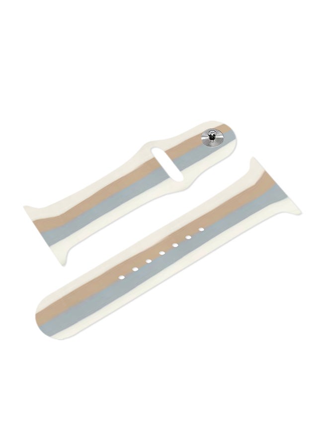 MARGOUN Apple Watch Band 49Mm 45Mm 44Mm 42Mm Stripe Silicone Replacement Band For iWatch Ultra2 Ultra Series 9/8/7/SE/6/5/4/3/2/1 Multicolour7  - Image 5