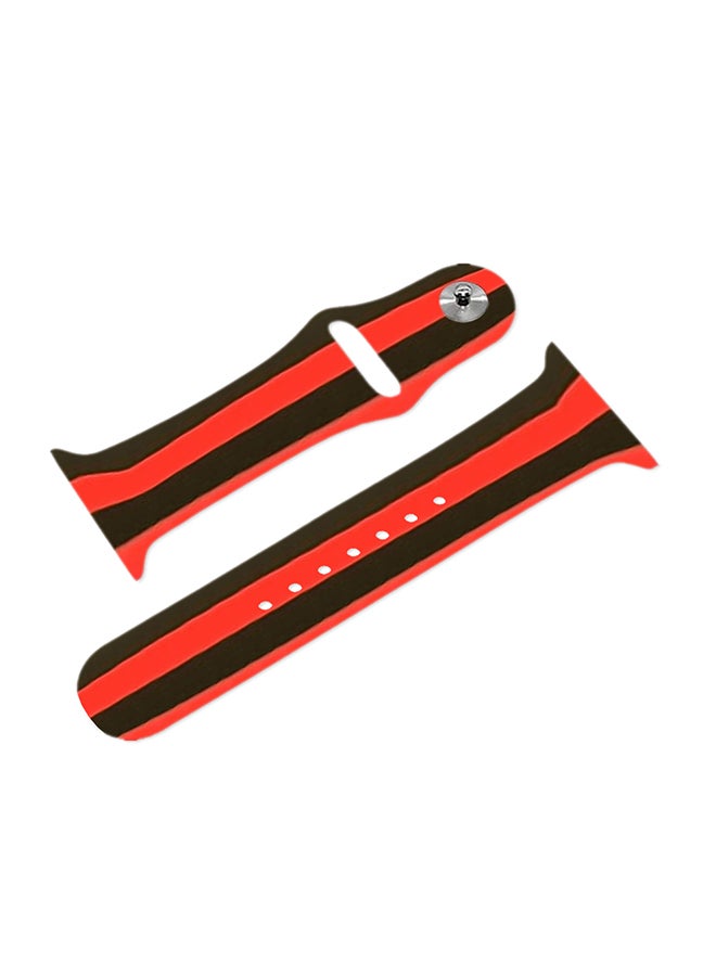 MARGOUN Apple Watch Band 41Mm 40Mm 38Mm Stripe Silicone Replacement Band For iWatch Series 7/SE/6/5/4/3/2/1 Multicolour3 - Image 5