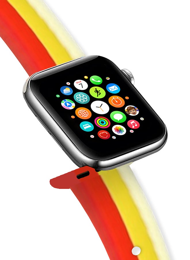 MARGOUN Apple Watch Band 41Mm 40Mm 38Mm Stripe Silicone Replacement Band For iWatch Series 7/SE/6/5/4/3/2/1 Multicolour1 - Image 3