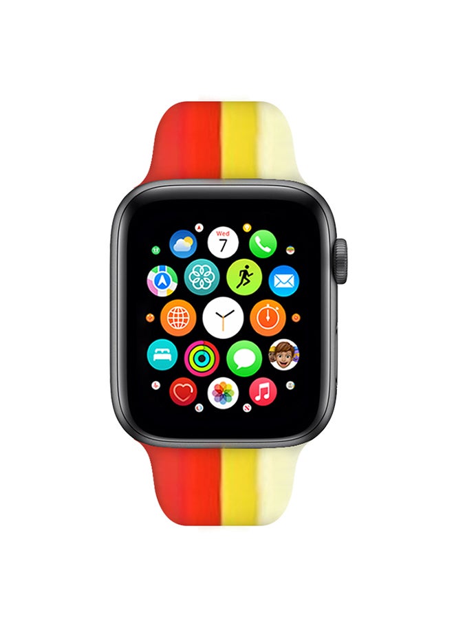 MARGOUN Apple Watch Band 41Mm 40Mm 38Mm Stripe Silicone Replacement Band For iWatch Series 7/SE/6/5/4/3/2/1 Multicolour1 - Image 2