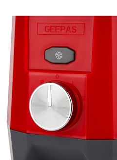 GEEPAS 2 in 1 Blender With 1.6 Liter Capacity Jar With Small Grinder, Stainless Steel Blades, Two Speed With Pulse Function, 650 Watt High Power With Motor Overheat Protection, Chrome Plating Switch 1.6 L 650 W GSB44107 Red  - Image 3