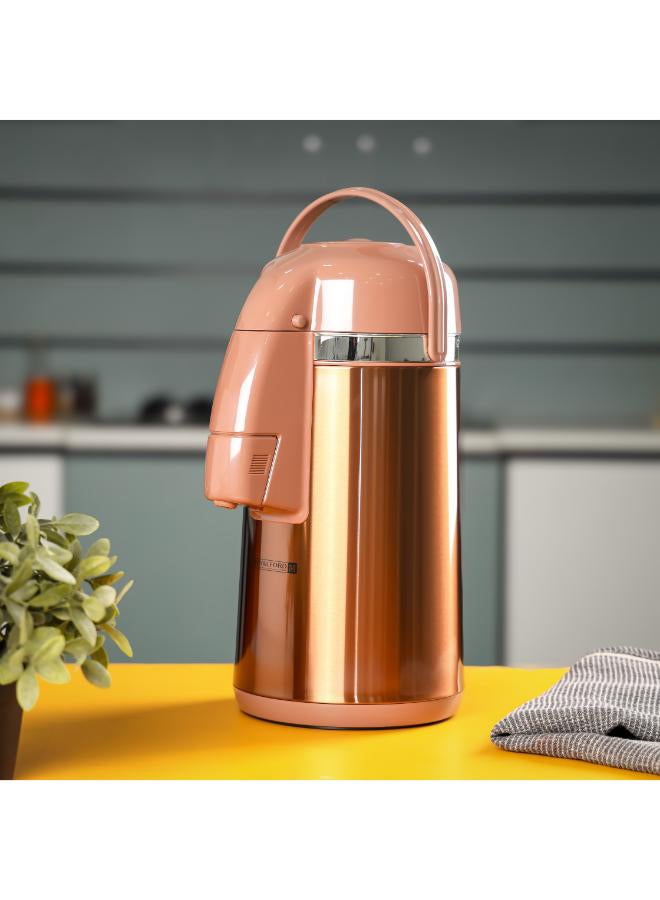 Royalford Thermic Airpot Glass Vaccum Flask - 3Litre, Double Wall, Glass Inner, 360 Degree Rotating Base, Portable & Leak Resistant, Preserves Flavor & Freshness Brown - pnsku/N70024109V/45/_/1738139464/83c44e7e-b3d3-4f2c-b09d-ea3946eac6b3