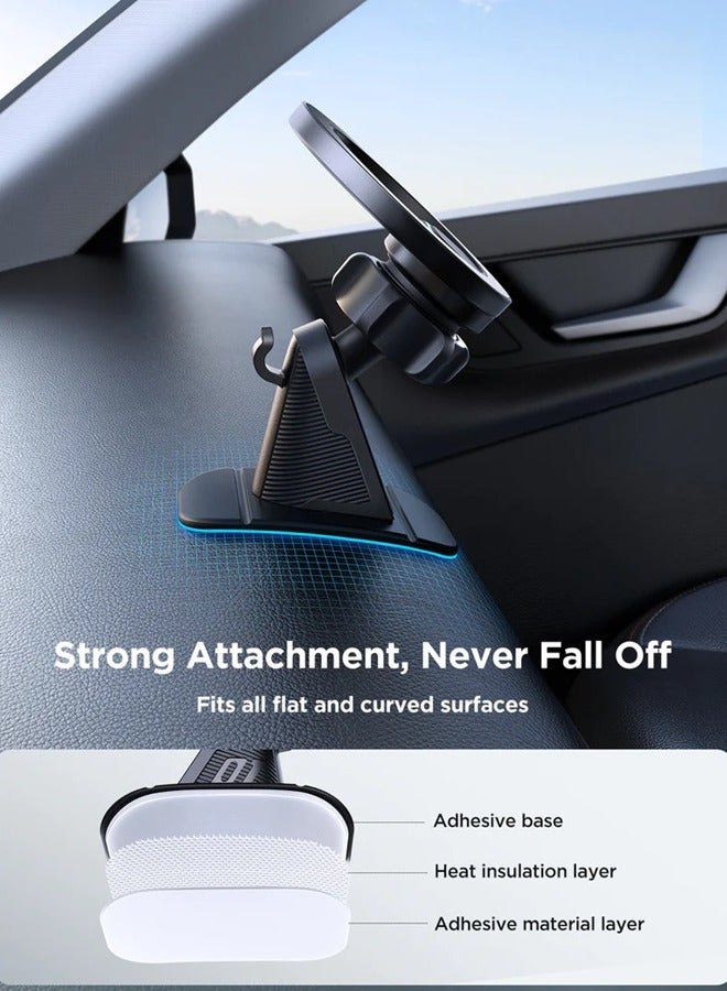 JOYROOM Fits MagSafe Car Mount Dashboard Super Stable Magnetic Car Phone Mount Fit For iPhone 15 14 13 12 Pro Max Plus Mini And MagSafe Case & All Phone Black - Image 5