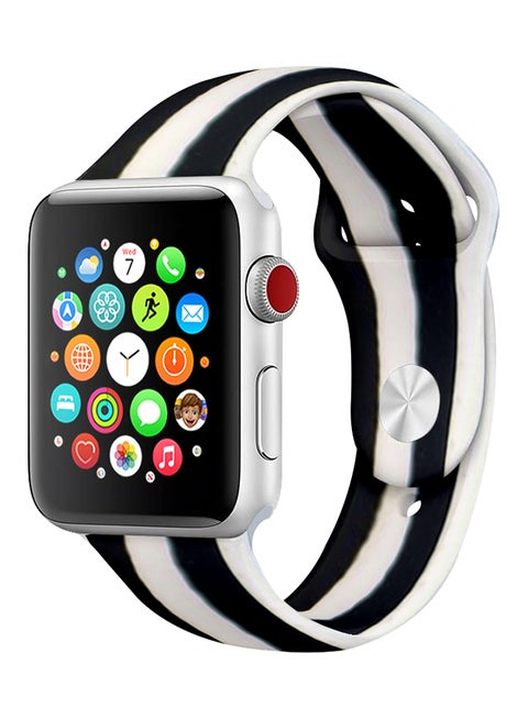 Apple Watch Band 41Mm 40Mm 38Mm Stripe Silicone Replacement Band For iWatch Series 7/SE/6/5/4/3/2/1 Multicolour8