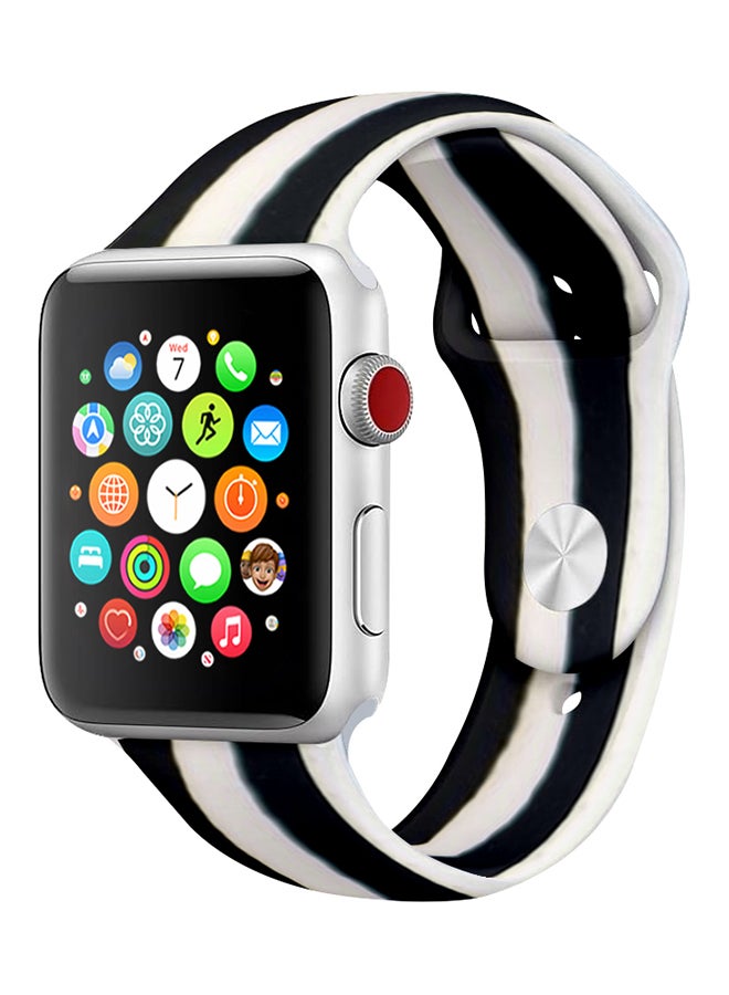 Apple Watch Band 41Mm 40Mm 38Mm Stripe Silicone Replacement Band For iWatch Series 7/SE/6/5/4/3/2/1 Multicolour8