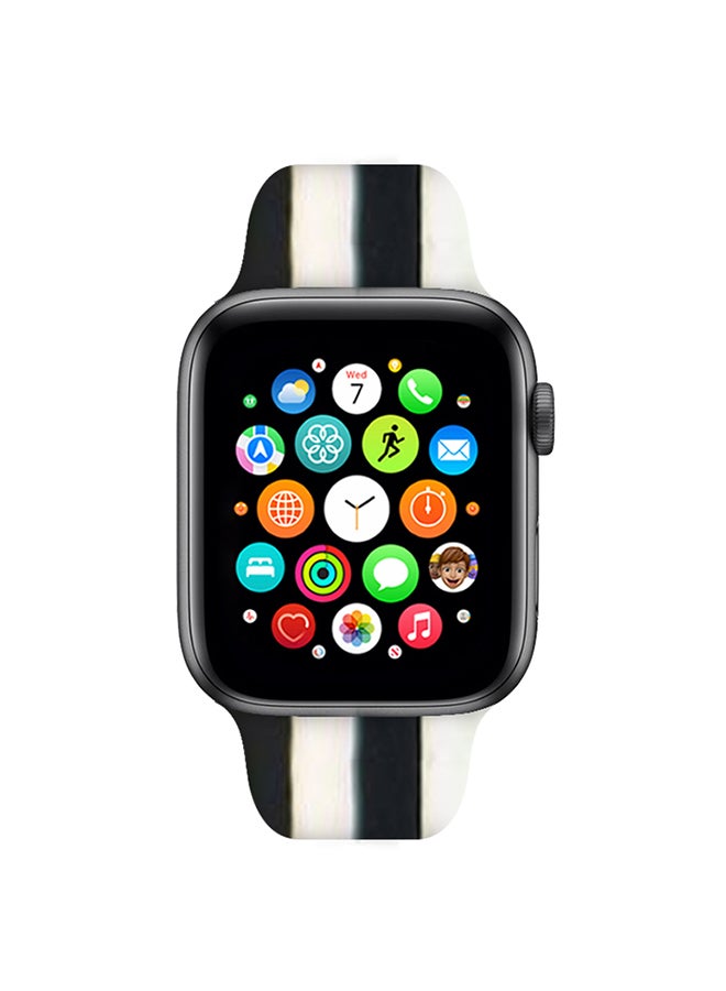 Apple Watch Band 41Mm 40Mm 38Mm Stripe Silicone Replacement Band For iWatch Series 7/SE/6/5/4/3/2/1 Multicolour8