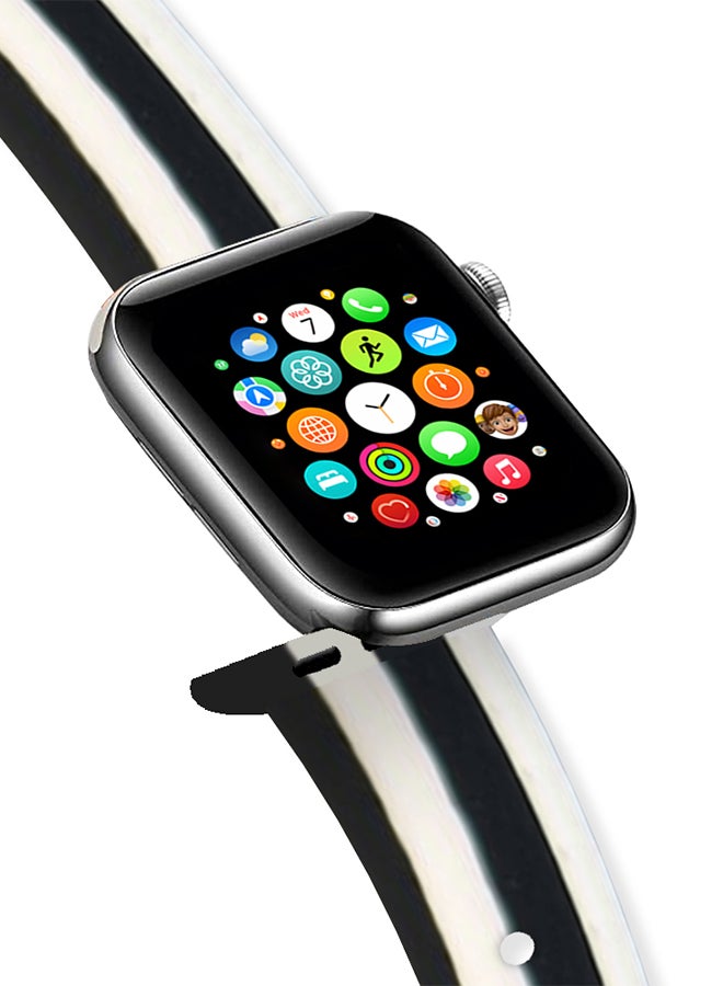 Apple Watch Band 41Mm 40Mm 38Mm Stripe Silicone Replacement Band For iWatch Series 7/SE/6/5/4/3/2/1 Multicolour8