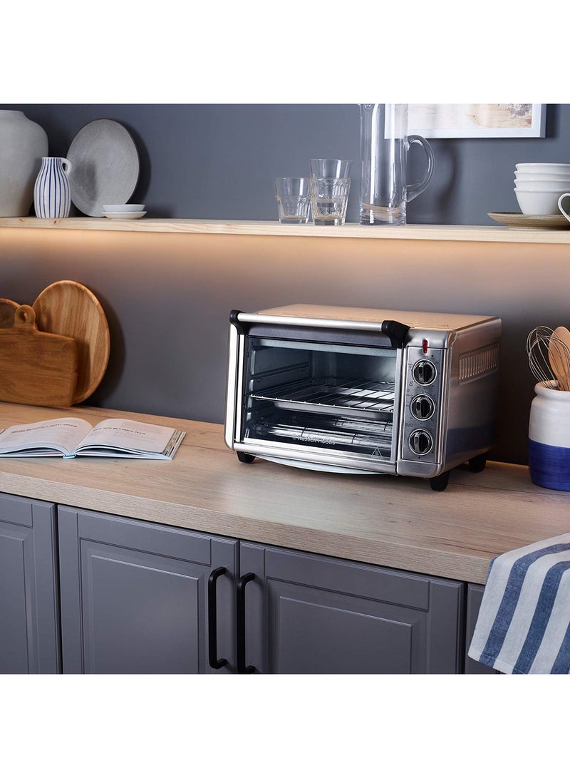 Russell Hobbs - Express Mini Air Fryer Oven, 5 Functions Countertop Convection Oven, Grill & Air Fryer, Stainless Steel 12.6 L 1500 W 26095 Silver - Image 1