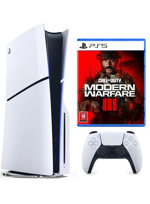جهاز بلاي ستيشن 5 النحيف إصدار المملكة العربية السعودية مع لعبة Call of Duty: Modern Warfare III (إصدار المملكة العربية السعودية)