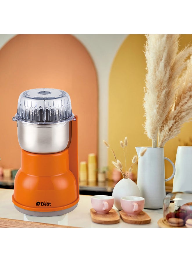 Techno Best Plastic Coffee Grinder 0.1 kg 250 W BCG-001 Orange  - Image 2