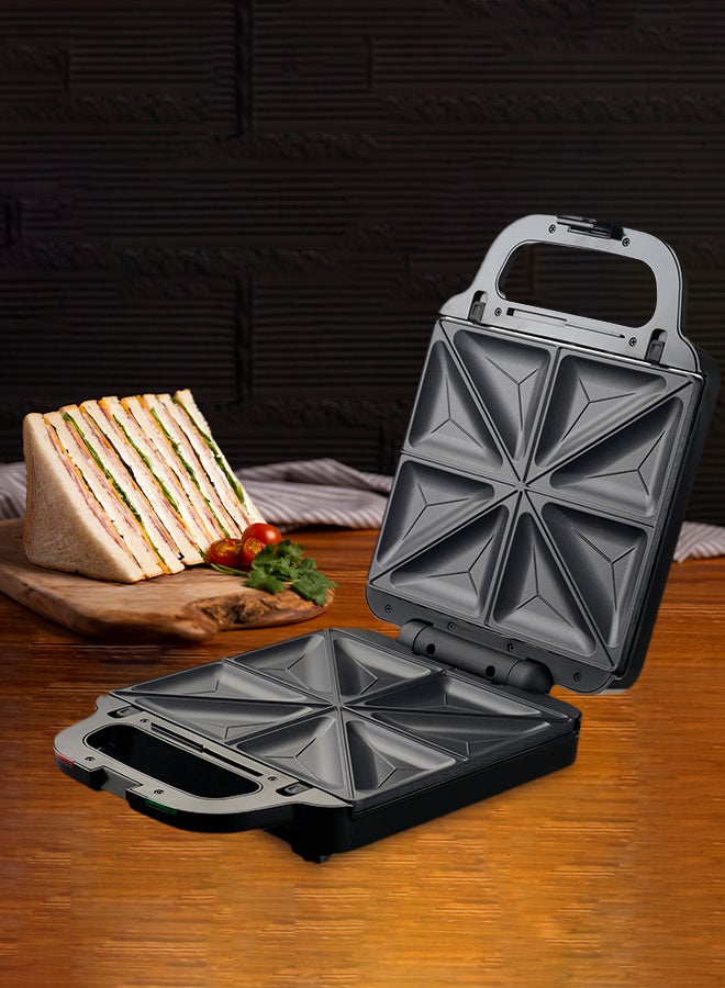 Techno Best 3-In-1 4 Slice Large Sandwich Maker 1400 W BSM-04S Silver  - Image 4