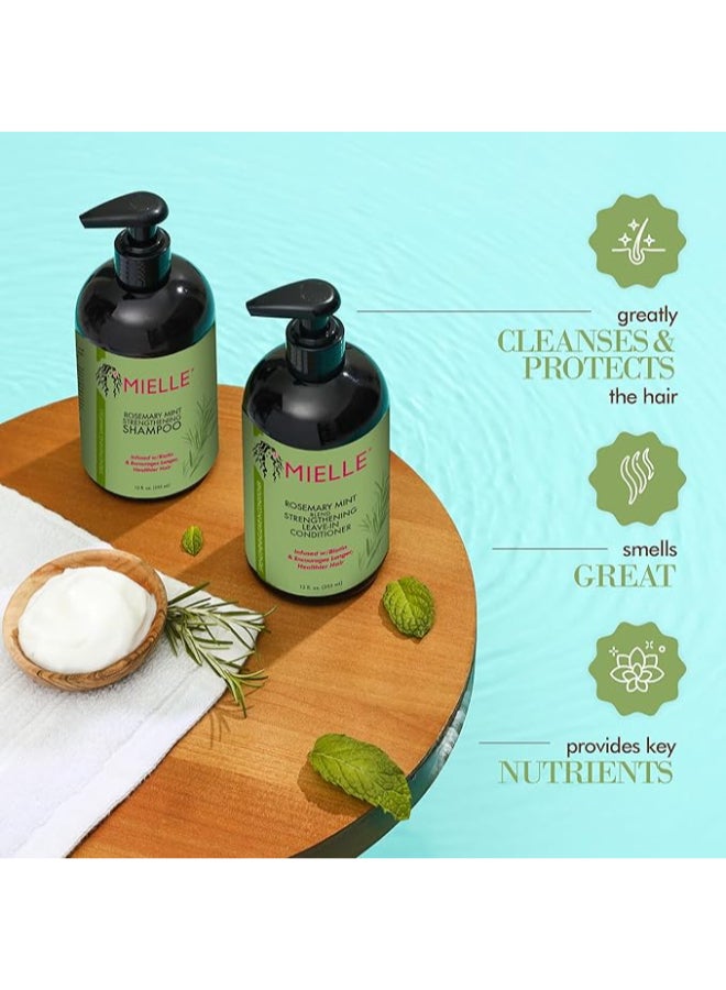 MIELLE - Rosemary And Mint Strengthening Shampoo 355ml - Image 1