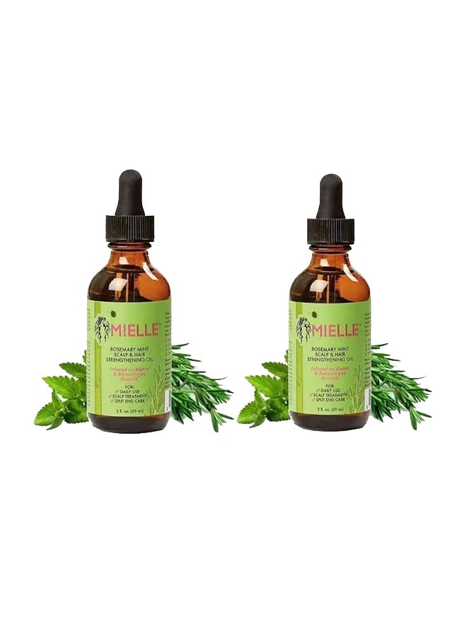 Rosemary Mint Scalp & Hair Strengthening Oil  59 Ml, Pack Of 2