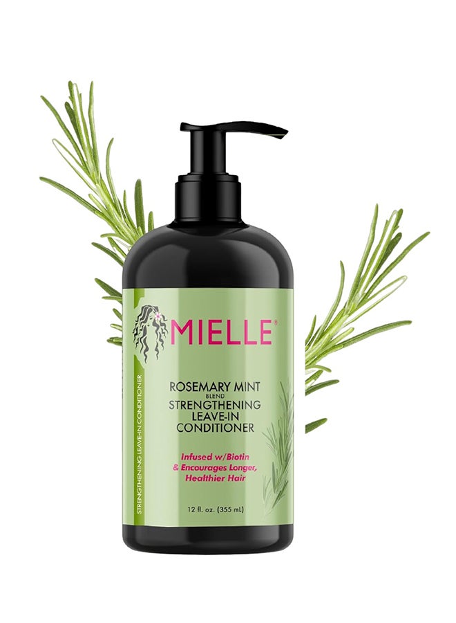 MIELLE - Rosemary Mint Blend Strengthening Leave In Conditioner 355ml - Image 1