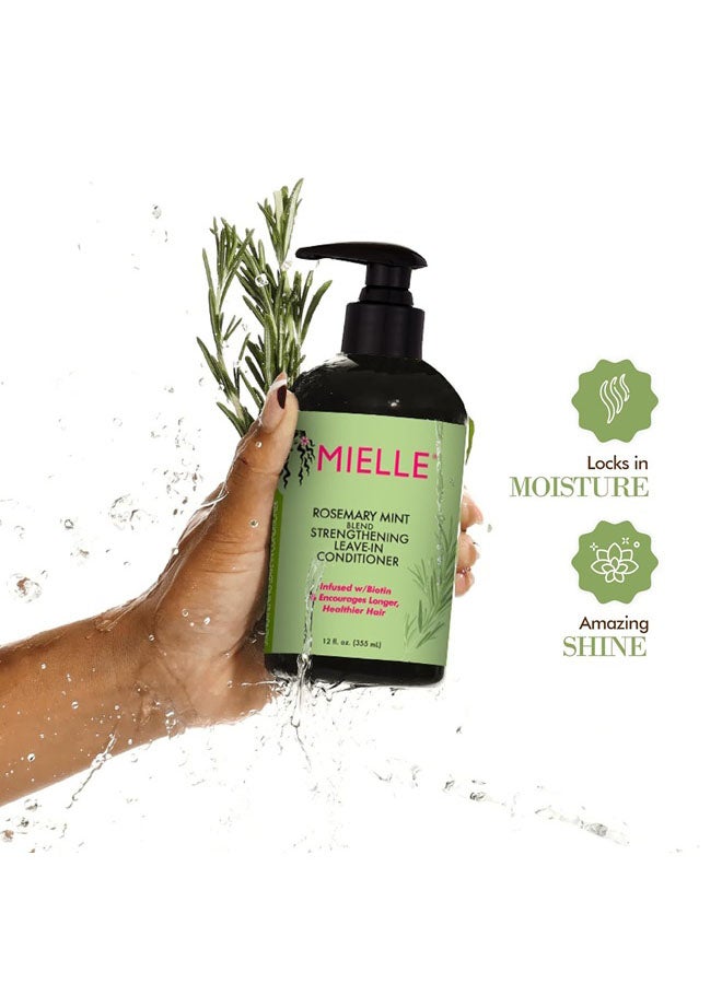 MIELLE - Rosemary Mint Blend Strengthening Leave In Conditioner 355ml - Image 1