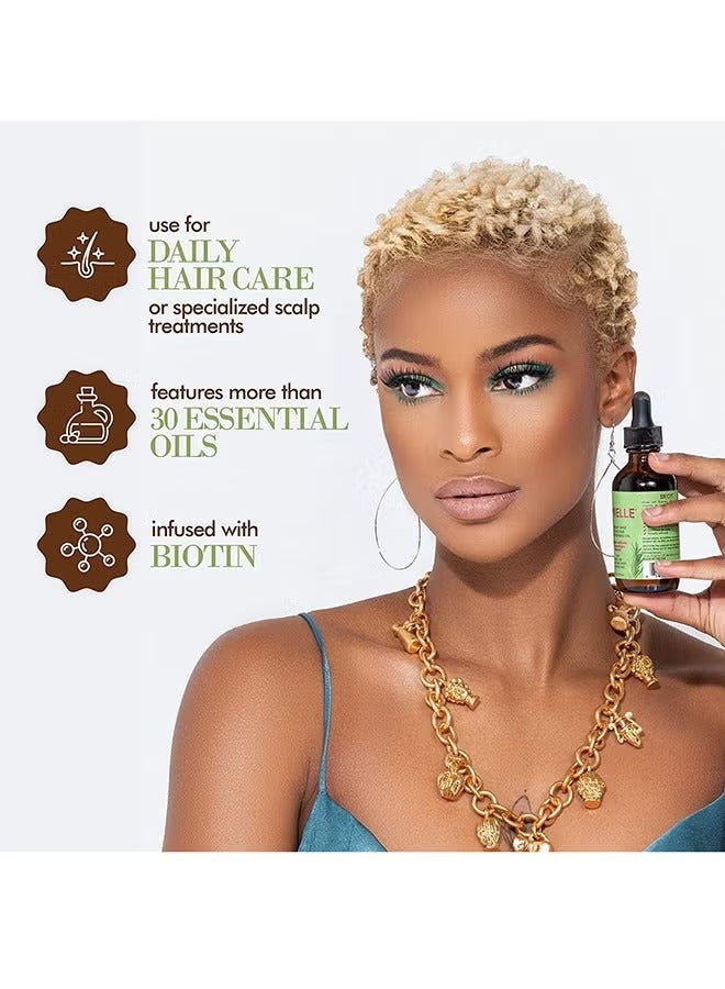 MIELLE - Rosemary Mint Scalp & Hair Strengthening Oil Infused W/Biotin & Encourages Growth 59ml - Image 1