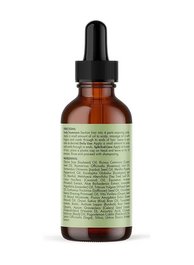 MIELLE Rosemary Mint Scalp & Hair Strengthening Oil Infused W/Biotin & Encourages Growth 59ml - Image 2
