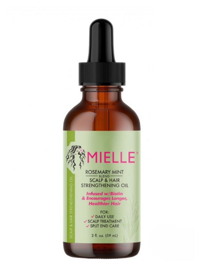 MIELLE Rosemary Mint Strengthening Shampoo, Hair Masque Scalp & Hair Strengthening Oil Serum 355ml  - Image 3