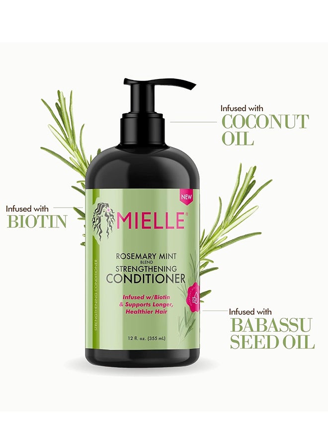 MIELLE Rosemary Mint Infused With Biotin And Encourages Growth Hair Products  Bundle Set 4 Pcs 355+355+340+59ml  - Image 3