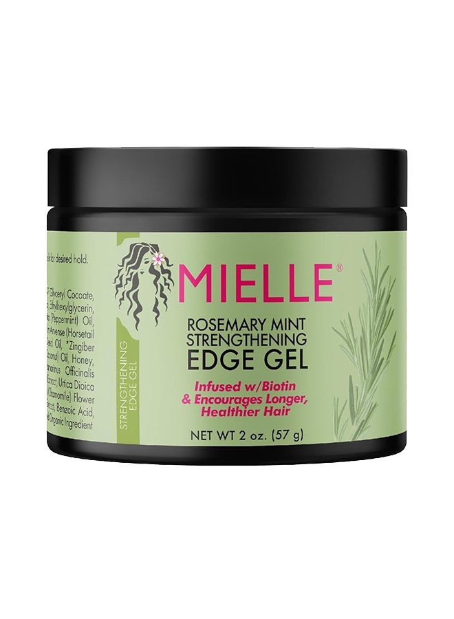 MIELLE Rosemary Mint Strengthening Edge Gel, Biotin And Essential Oil Hair Styling Treatment, 2 Ounces  - Image 1