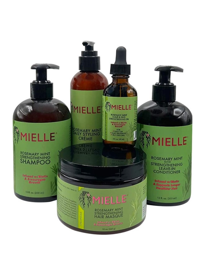 MIELLE Rosemary Mint Hair Products For Stronger And Healthier Hair And Styling Bundle Set 5 Pcs - Image 1
